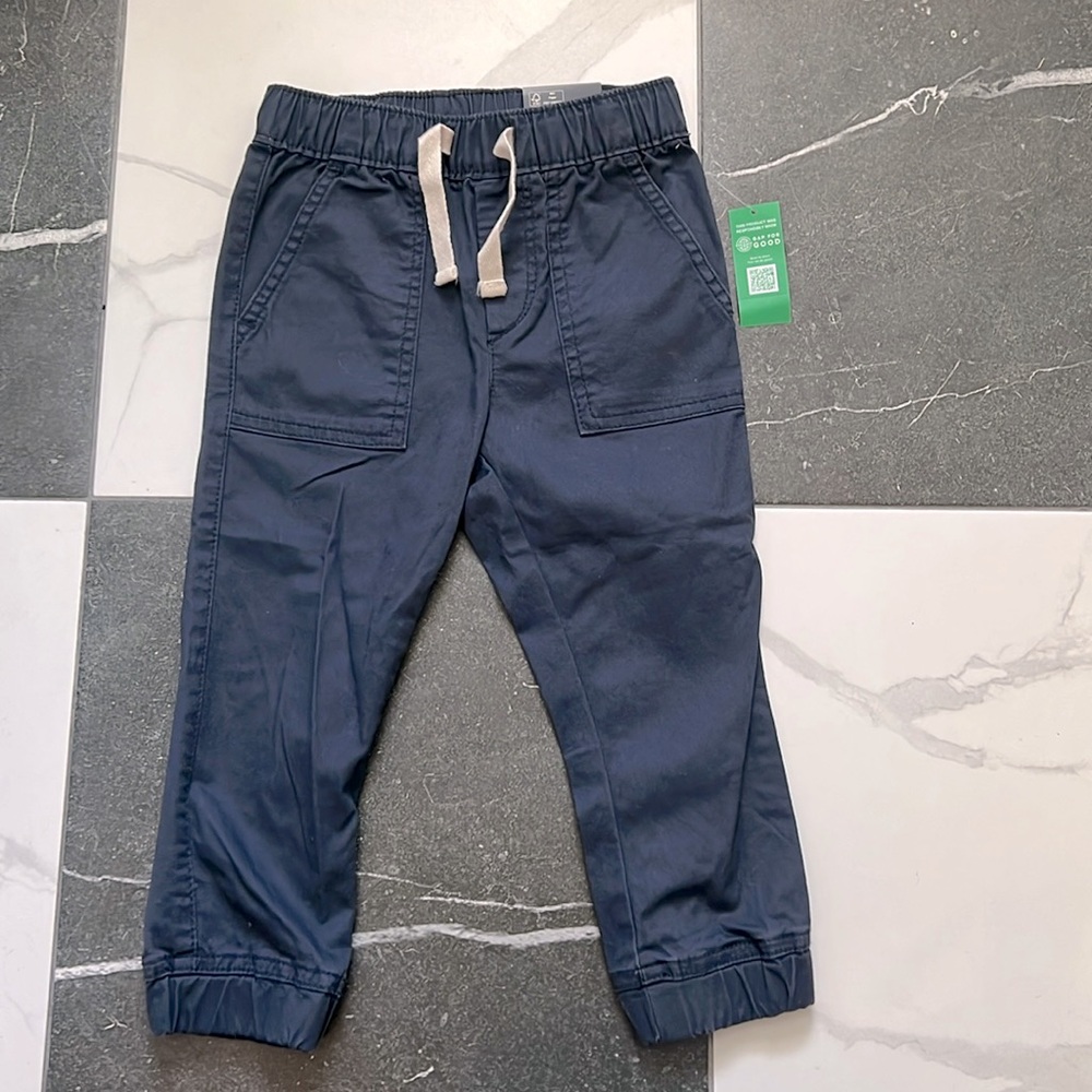 Gap Baby Navy Blue Chinos Drawstring Pants 2y NWT